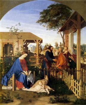 硃利葉斯 施諾爾 馮 卡洛斯菲德 The family Of St John The Baptist Visiting The Family Of Christ